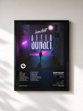 #noir Tableau de l'album After The Sunset de Sam Feldt, cadre noir, imprimé et encadré en France