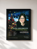 #noir Tableau de l'album Les Plus Beaux Noels Du Monde de Nana Mouskouri, cadre noir, imprimé et encadré en France