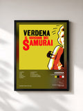 #noir Tableau de l'album Il suicidio dei Samurai de Verdena, cadre noir, imprimé et encadré en France