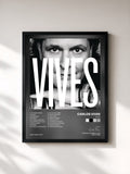 #noir Tableau de l'album VIVES de Carlos Vives, cadre noir, imprimé et encadré en France