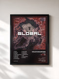#noir Tableau de l'album GLOBAL de Kolja Goldstein, cadre noir, imprimé et encadré en France
