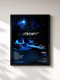 #noir Tableau de l'album Journey de Meekz, cadre noir, imprimé et encadré en France