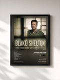 #noir Tableau de l'album Fully Loaded: God's Country de Blake Shelton, cadre noir, imprimé et encadré en France