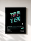 #noir Tableau de l'album TOP TEN de Culcha Candela, cadre noir, imprimé et encadré en France