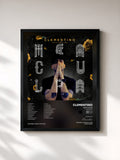 #noir Tableau de l'album Mea Culpa (Gold Edition) de Clementino, cadre noir, imprimé et encadré en France