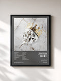#noir Tableau de l'album Beautifully Broken de Jelly Roll, cadre noir, imprimé et encadré en France
