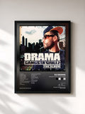 #noir Tableau de l'album Gangsta Grillz The Album de Dj Drama, cadre noir, imprimé et encadré en France