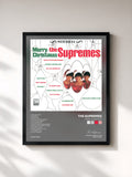#noir Tableau de l'album Merry Christmas de The Supremes, cadre noir, imprimé et encadré en France