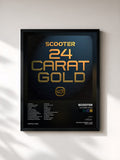 #noir Tableau de l'album 24 Carat Gold de Scooter, cadre noir, imprimé et encadré en France