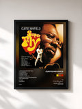 #noir Tableau de l'album Superfly de Curtis Mayfield, cadre noir, imprimé et encadré en France