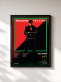#noir Tableau de l'album The Flag de Rick James, cadre noir, imprimé et encadré en France