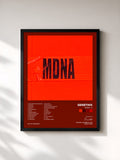#noir Tableau de l'album MDNA + 6 de Genetikk, cadre noir, imprimé et encadré en France
