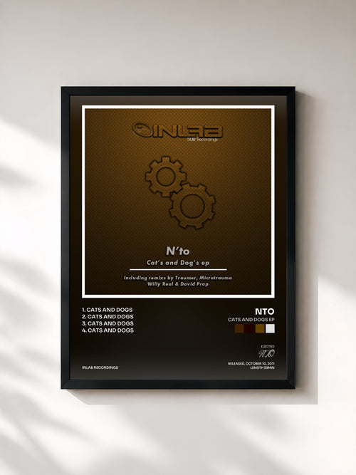 NTO · Cats And Dogs EP — Affiche encadrée