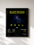 #noir Tableau de l'album Real de Blaiz Fayah, cadre noir, imprimé et encadré en France