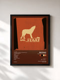 #noir Tableau de l'album Wait For Evolution de De Staat, cadre noir, imprimé et encadré en France