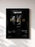 #noir Tableau de l'album FAITH de Isac Elliot, cadre noir, imprimé et encadré en France
