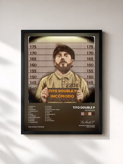 Tito Double P · INCÓMODO — Affiche encadrée