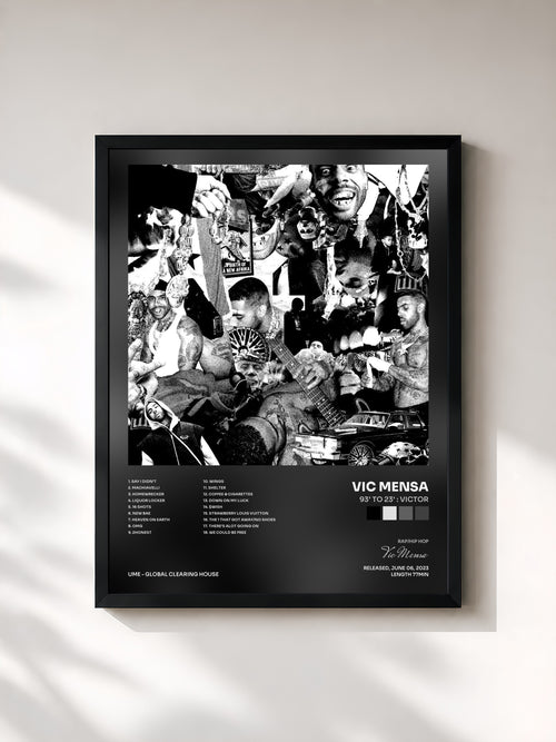 Vic Mensa · 93' to 23' : VICTOR — Affiche encadrée