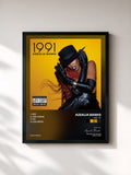 #noir Tableau de l'album 1991 - EP de Azealia Banks, cadre noir, imprimé et encadré en France