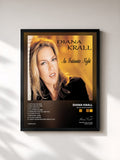 #noir Tableau de l'album An Intimate Night de Diana Krall, cadre noir, imprimé et encadré en France