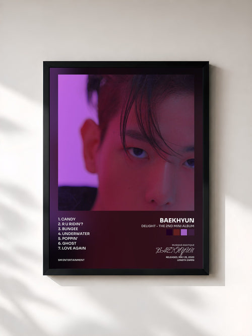 #noir Delight - The 2nd Mini Album di BAEKHYUN in stampa incorniciata, cornice nera, stampata e incorniciata in Francia