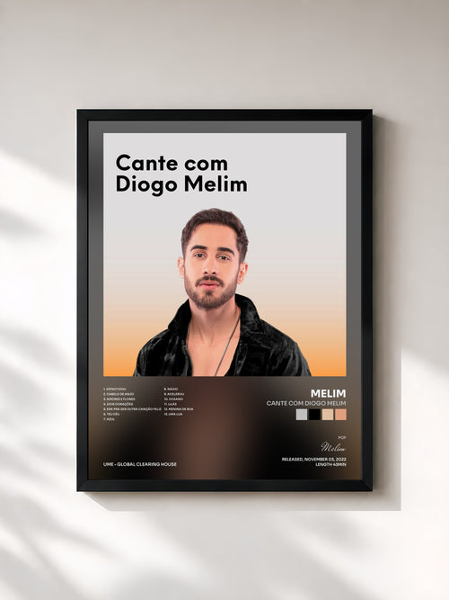 Melim · Cante com Diogo Melim — Affiche encadrée