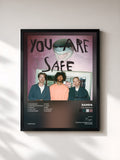 #noir Tableau de l'album You Are Safe de Rampa, cadre noir, imprimé et encadré en France