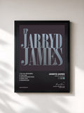 #noir Tableau de l'album Jarryd James EP de Jarryd James, cadre noir, imprimé et encadré en France