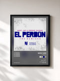 #noir Tableau de l'album El Perdón (The Remixes) de Nicky Jam, cadre noir, imprimé et encadré en France