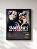 #noir Tableau de l'album never worry (deluxe) de Snakehips, cadre noir, imprimé et encadré en France