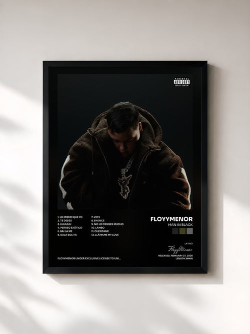 FloyyMenor · MAN IN BLACK — Affiche encadrée