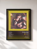 #noir Tableau de l'album Que Hago Aquí? de Gloria Trevi, cadre noir, imprimé et encadré en France