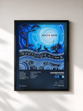 #noir Tableau de l'album Jan Juc Moon de Xavier Rudd, cadre noir, imprimé et encadré en France