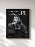 #noir Tableau de l'album CLOSURE de Winona Oak, cadre noir, imprimé et encadré en France