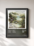 #noir Tableau de l'album Bon Iver, Bon Iver de Bon Iver, cadre noir, imprimé et encadré en France