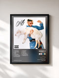 #noir Tableau de l'album OMGRONNY de Ronny J, cadre noir, imprimé et encadré en France