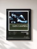 #noir Tableau de l'album Essential de Glen Campbell, cadre noir, imprimé et encadré en France