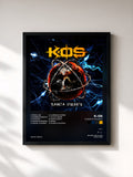 #noir Tableau de l'album Planeta Violento de k-os, cadre noir, imprimé et encadré en France