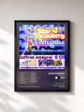 #noir Tableau de l'album L'Intégrale de Star Academy, cadre noir, imprimé et encadré en France