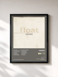 #noir Tableau de l'album Float de Liquido, cadre noir, imprimé et encadré en France