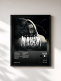 #noir Tableau de l'album Amnesia de Ali As, cadre noir, imprimé et encadré en France