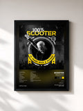 #noir Tableau de l'album 100% Scooter (25 Years Wild & Wicked) de Scooter, cadre noir, imprimé et encadré en France