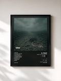 #noir Tableau de l'album When The Dust Settles de K-Trap, cadre noir, imprimé et encadré en France