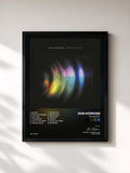 #noir Tableau de l'album Opalescent de Jon Hopkins, cadre noir, imprimé et encadré en France