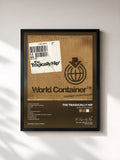 #noir Tableau de l'album World Container de The Tragically Hip, cadre noir, imprimé et encadré en France