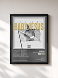 #noir Tableau de l'album Back On My Baby Jesus Sh!t de DaBaby, cadre noir, imprimé et encadré en France