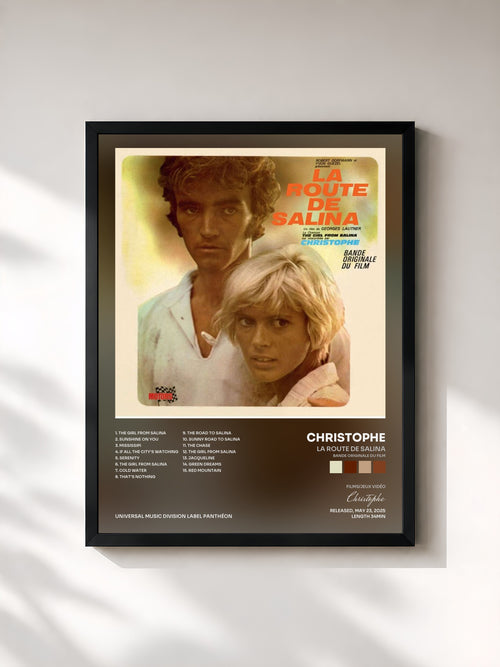 Christophe · La route de Salina (Bande originale du film) — Affiche encadrée