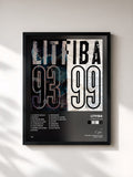 #noir Tableau de l'album LITFIBA 93-99 de Litfiba, cadre noir, imprimé et encadré en France
