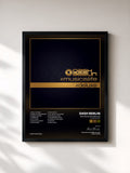 #noir Tableau de l'album #musicislife #deluxe (Extended Remixes) de Dash Berlin, cadre noir, imprimé et encadré en France