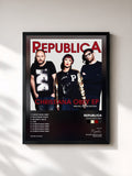 #noir Tableau de l'album Christiana Obey de Republica, cadre noir, imprimé et encadré en France